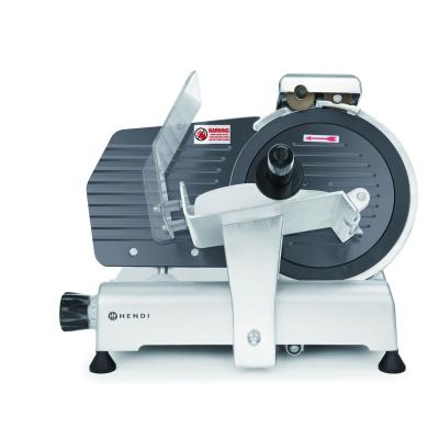 Nářezový stroj 250 s teflonovou vrstvou, HENDI, Kitchen Line, 230V/150W, 494x402x(H)398mm | 210222